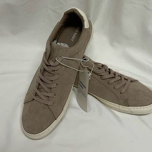 Old Navy Womens Taupe Suede Sneakers Shoes